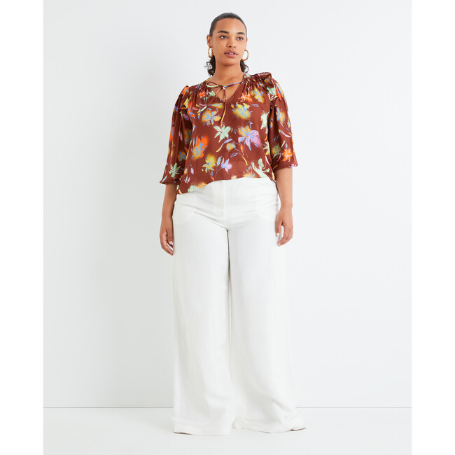 Women's Delaney Top, Lily Haze Cinnamon Multi - Blouses - 2