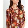 Women's Delaney Top, Lily Haze Cinnamon Multi - Blouses - 3