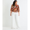 Women's Delaney Top, Lily Haze Cinnamon Multi - Blouses - 6