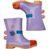Mini Melissa Rain Boot + Fabula Inf, Caramel/Lilac/Red - Boots - 2