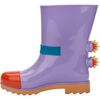 Mini Melissa Rain Boot + Fabula Inf, Caramel/Lilac/Red - Boots - 3