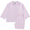 Freya Pajama, Pale Pink Gingham - Pajamas - 1 - thumbnail