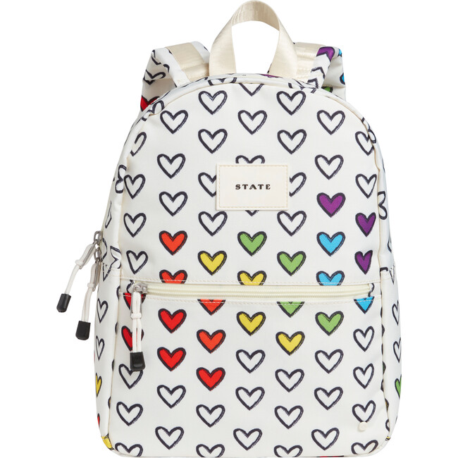 Kane Kids Mini Backpack, Rainbow Hearts - Backpacks - 1