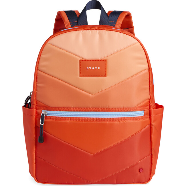 Kane Kids Backpack, Orange Chevron Puffer