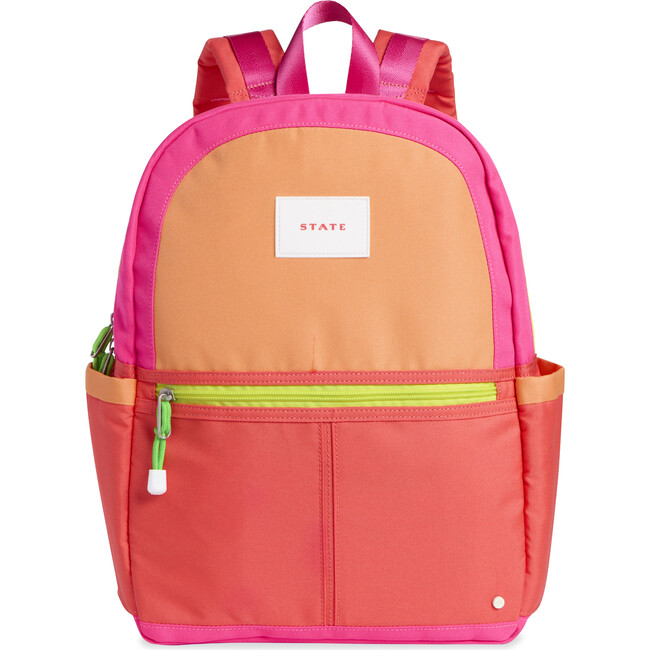 Kane Kids Backpack, Orange/Pink - STATE Bags | Maisonette