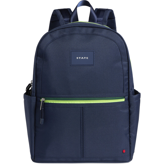 Kane Kids Double Pocket Backpack, Navy - Backpacks - 1