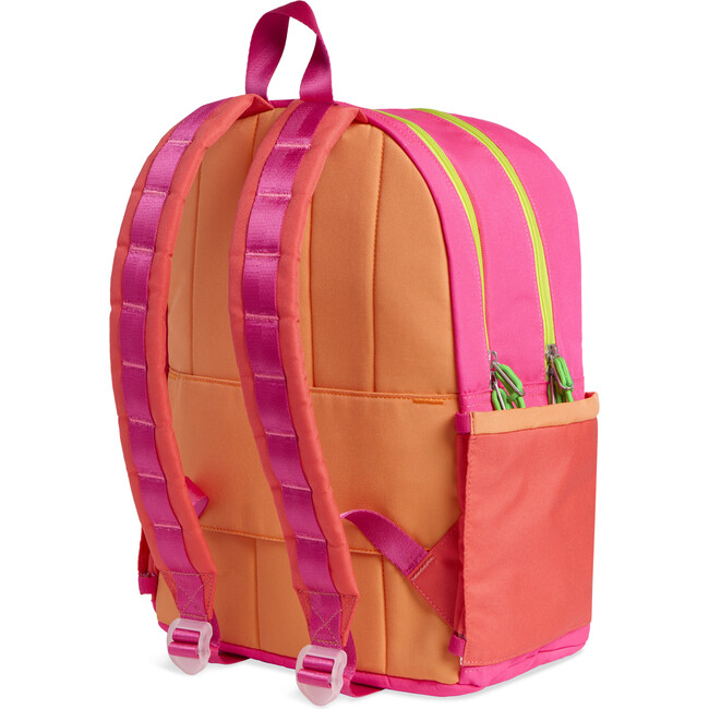 Kane Kids Double Pocket Backpack, Orange/Pink