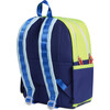 Kane Kids Double Pocket Backpack, Navy/Neon - Backpacks - 3