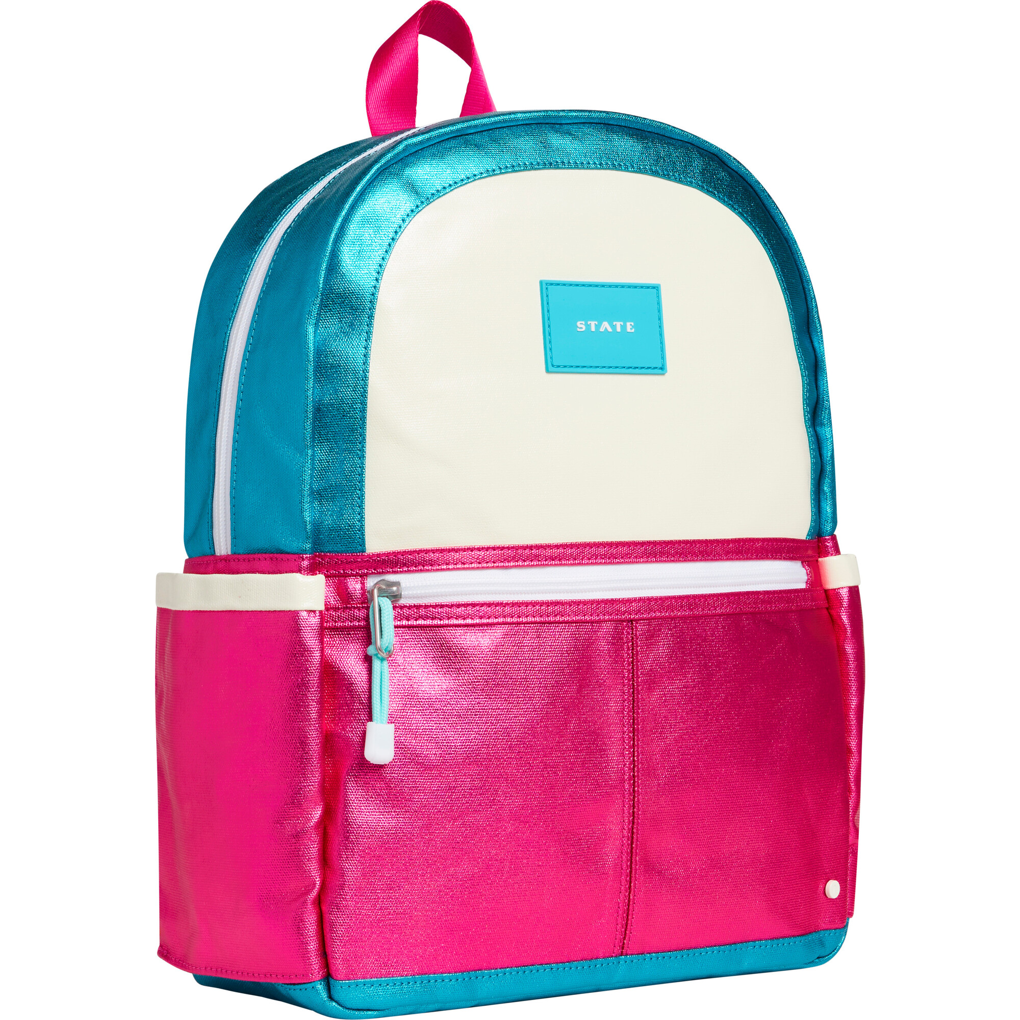 State Bags | Rodgers Lunch Box Metallic Turquoise/Hot Pink