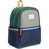 Kane Kids Double Pocket Backpack, Green/Navy - Backpacks - 3