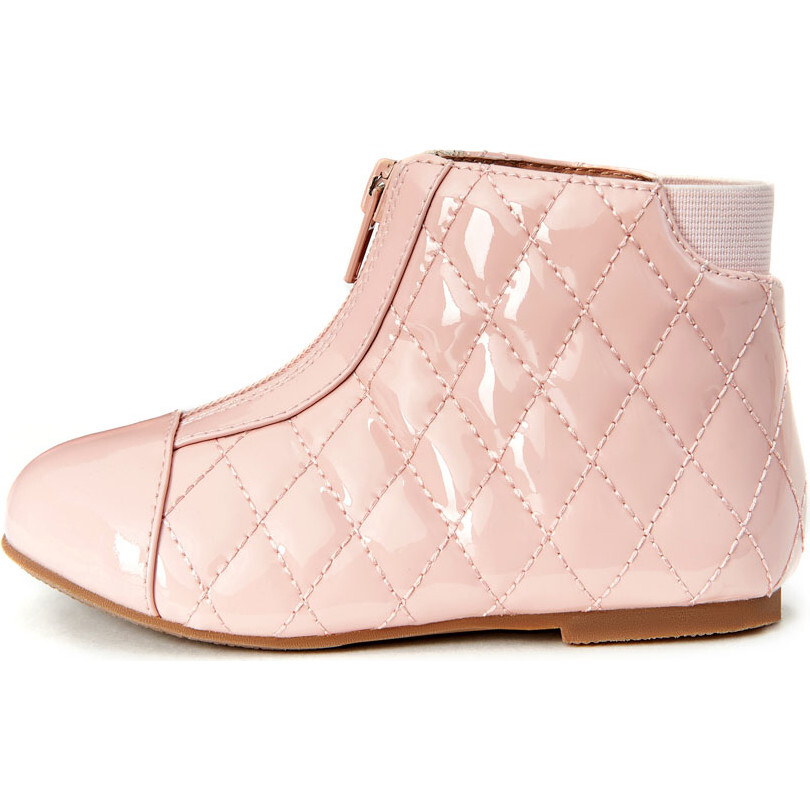 Natalie Patent Leather Boot, Pink - Boots - 1