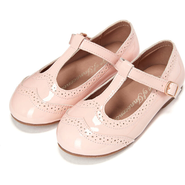 Kathryn Patent Leather T-Strap, Pink