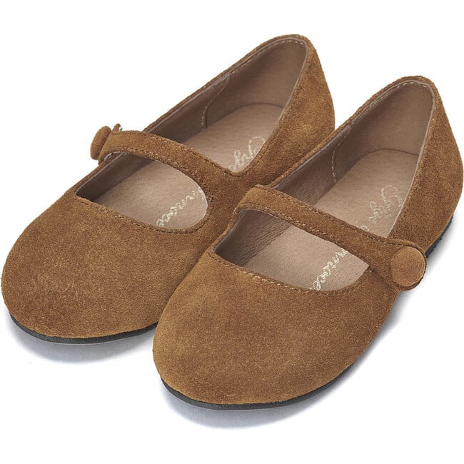 Elin Suede Mary Janes, Camel