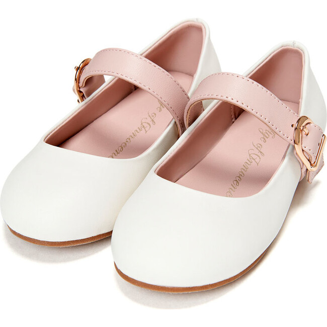 Ruby Flats, White & Pink