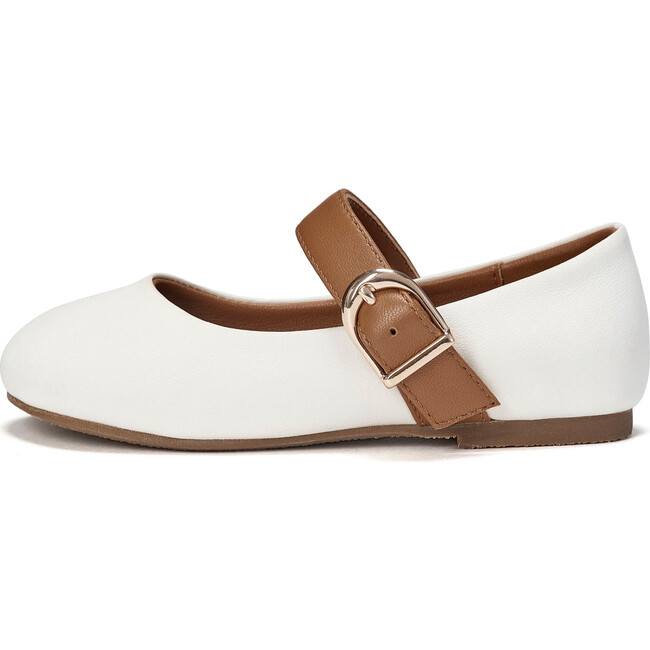 Ruby Flats, White & Camel
