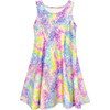 Sleeveless Twirl Dress, Pastel Glitter Swirl - Dresses - 1 - thumbnail