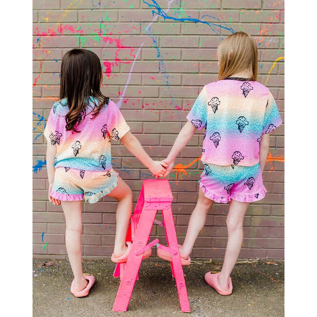 Ruffle Short, Sherbet Sprinkle Ice Cream Cone - Shorts - 4