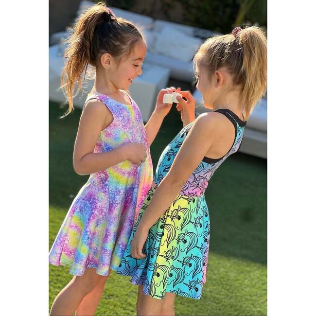 Sleeveless Twirl Dress, Pastel Glitter Swirl - Dresses - 4