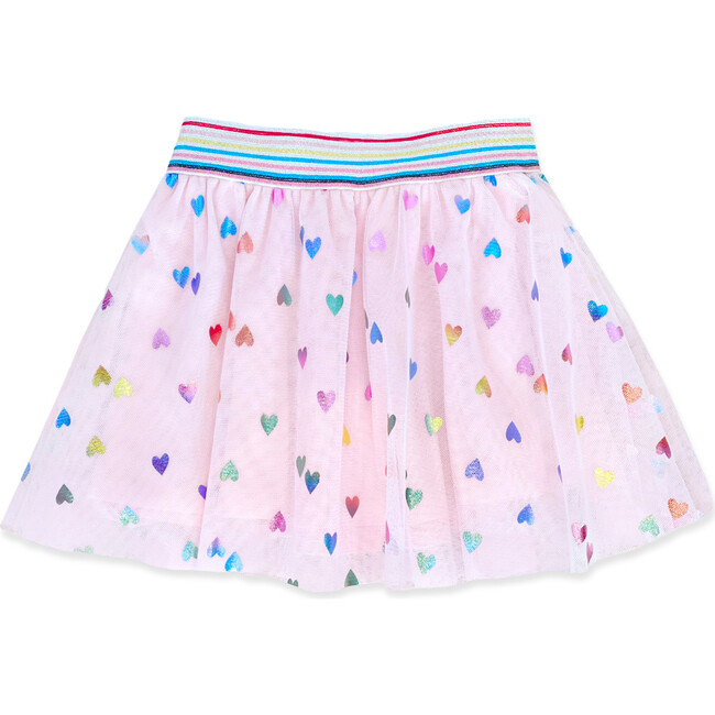 Baby Tulle Skirt, Blush Foil Hearts