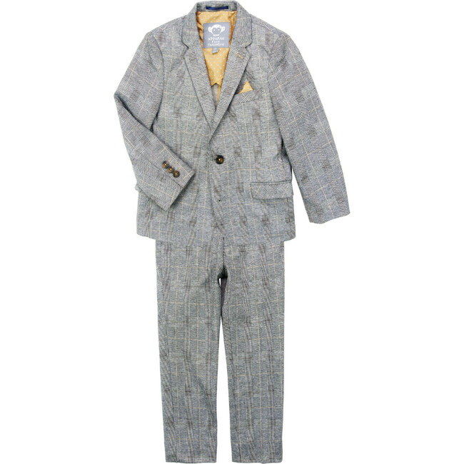 2-Piece Stretchy Mod Suit, Glen Plaid - Suits & Separates - 1