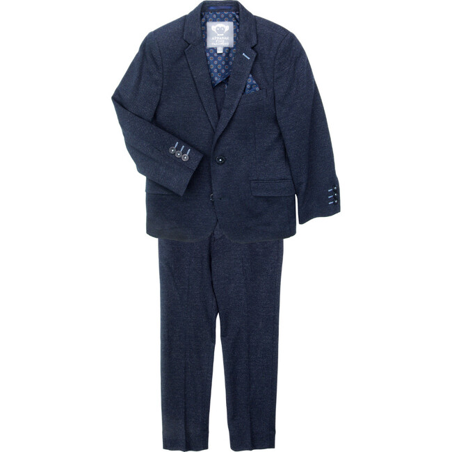 2-Piece Stretchy Mod Suit, Dark Navy - Suits & Separates - 1