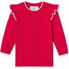 Caroline Sweater with Tipping, Crimson - Sweaters - 1 - thumbnail