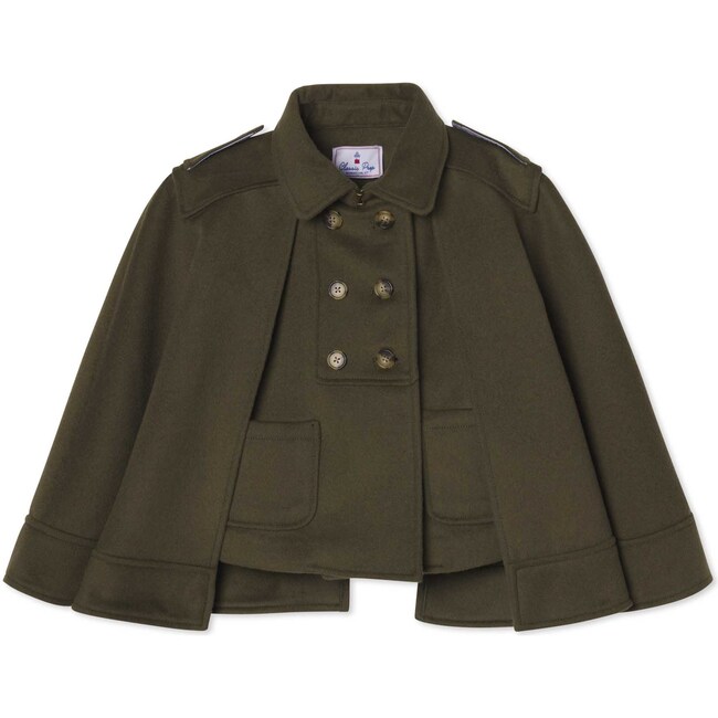 Victoria Cape Solid, Rifle Green - Coats - 5