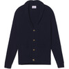 Adult Noah Shawl Collar Cardigan Solid, Medieval Blue - Sweaters - 1 - thumbnail