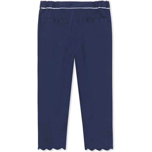 Mindy Scallop Pant Solid Sateen, Medieval Blue - Pants - 2