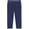 Mindy Scallop Pant Solid Sateen, Medieval Blue - Pants - 2 - thumbnail