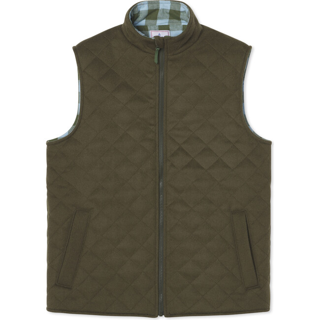Men's Wills Vest Wool, Rifle Green - Vests - 1