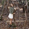 Caroline Sweater Anderson Stripe, Rifle Green - Sweaters - 2 - thumbnail