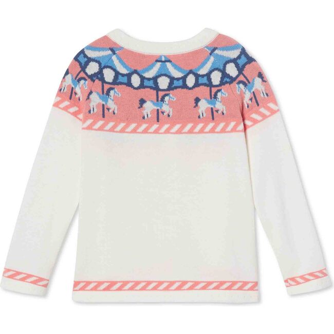 Sage Carousel Fairisle Cardigan, Cannoli Cream - Sweaters - 2