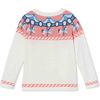 Sage Carousel Fairisle Cardigan, Cannoli Cream - Sweaters - 2
