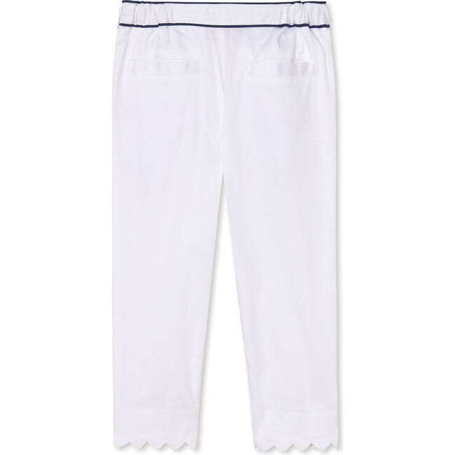 Mindy Scallop Pant Solid Sateen, Bright White - Pants - 3