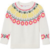 Katrina Pineapple Fairisle Sweater, Cannoli Cream - Sweaters - 1 - thumbnail