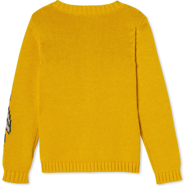 Elise Owl Intarsia Cardigan, Ceylon Yellow - Classic Prep Sweaters