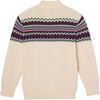 Mens Scott Stowe Fairisle Sweater Button Placket, Vanilla - Sweaters - 3