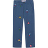 Gavin Pant Circus Embroidery, Navy - Pants - 1 - thumbnail