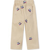 Myles Pant Train Embroidery, Beige - Pants - 2