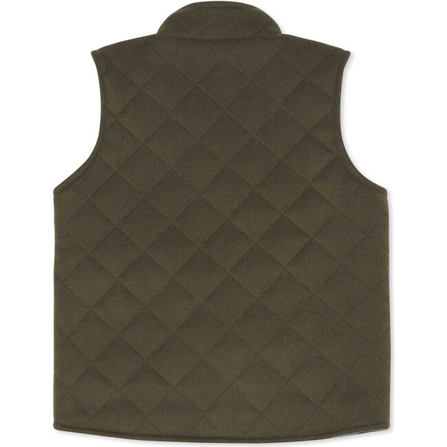 Wills Quilted Vest Wool, Rifle Green