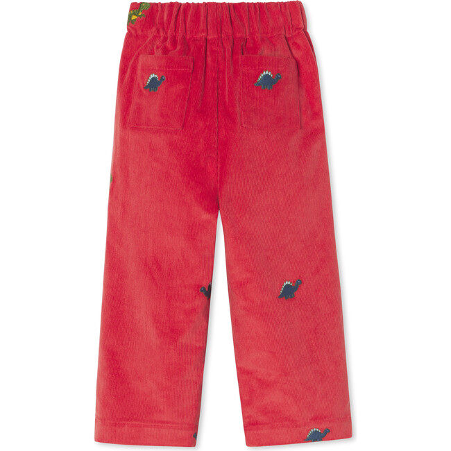 Myles Pant Dinosaur Embroidery 19W Corduroy, Red - Pants - 3