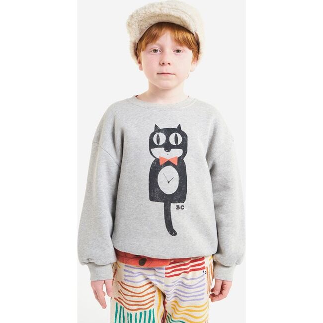 Cat O'Clock Sweatshirt, Grey - Sweatshirts - 2