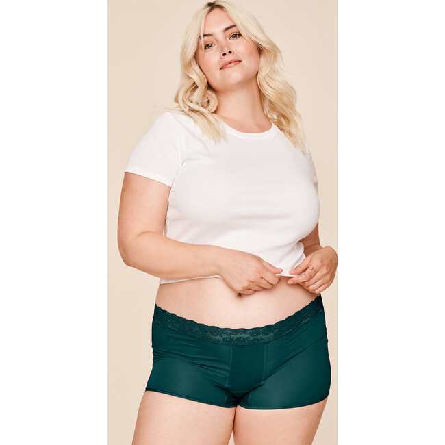 Women's Emily Shortie Period Panty, Dark Green - Period Underwear - 4