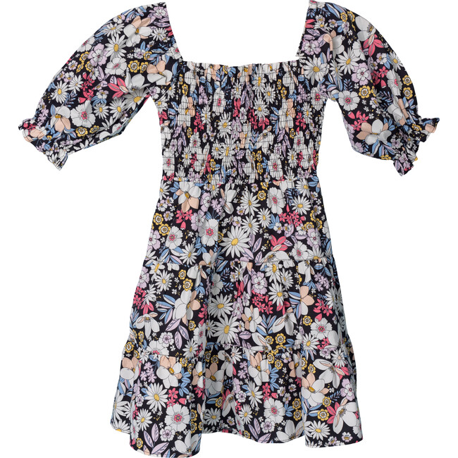 Girls Puff Sleeve Dress - Dresses - 1