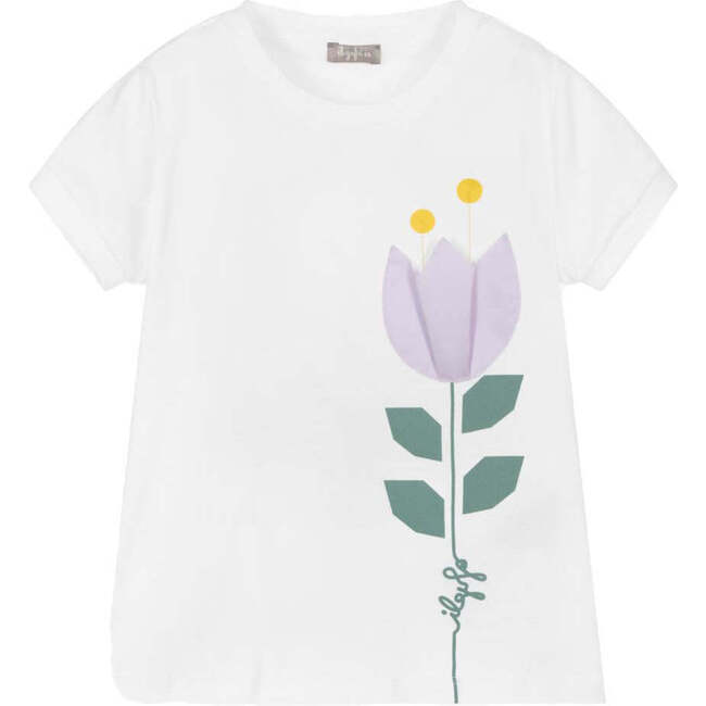 Tulip Graphic T-Shirt, White