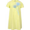 Flower Embeliished Dress, Yellow - Dresses - 1 - thumbnail