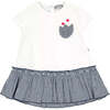 Plaid Jersey Dress, White - Dresses - 1 - thumbnail