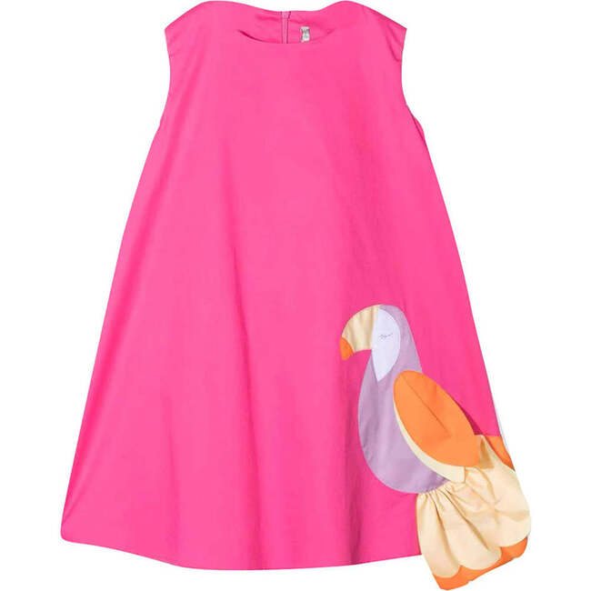 Bright Toucan Dress, Pink - Dresses - 1