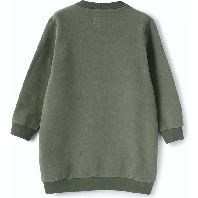 Floral Knitted Dress, Green - Dresses - 2